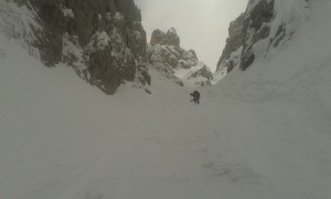 Skitour Elferkofelumrundung - Abfahrt Menschenfresserrinne