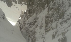 Skitour Elferkofelumrundung - Abfahrt Menschenfresserrinne