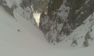 Skitour Elferkofelumrundung - Abfahrt Menschenfresserrinne