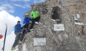 Skitour Elferkofelumrundung - Gipfelsieg Sentinellascharte