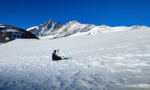 Skihochtour Johannisberg - beim Mittleren Burgstall, Klein- und Großglockner, Glockner- und Teufelshorn und Glocknerwand