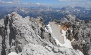 Klettersteig Cristallo - Rückblick Dibona Klettersteig