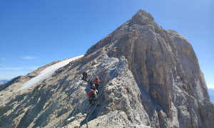 Hochtour Marmolata - Grataufstieg, Blick in die Südwand Hochtour Marmolata - Grataufstieg, Blick in die Südwand