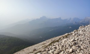 Klettersteig Tofana di Rozes - Zustieg, Ausblick