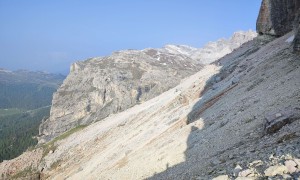 Klettersteig Tofana di Rozes - Zustieg, Blick zum Lagazuoi