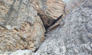 Klettersteig Tofana di Rozes - Einstieg Klettersteig