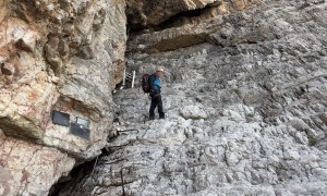 Klettersteig Tofana di Rozes - Einstieg Klettersteig