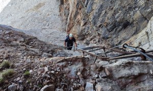 Klettersteig Tofana di Rozes - Einstieg Klettersteig
