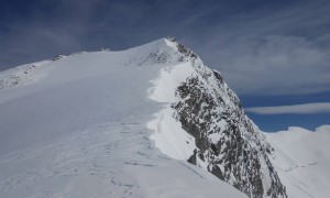 Hochtour Dreiherrenspitze - Blick vom Sattel Richtung Gipfel