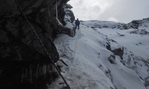 Hochtour Dreiherrenspitze - Abstieg Gletscher Schlüsselstelle