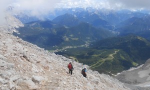 Klettersteig Civetta - Abstieg Richtung Torrani-Hütte