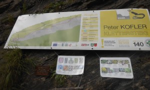 Klettersteig Stafflacher Wand - beim Einstieg