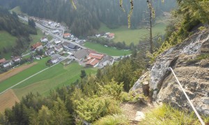 Klettersteig Stafflacher Wand - Blick nach Stafflach