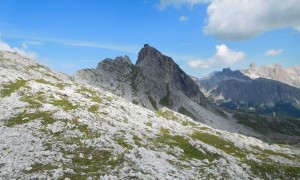 Klettersteig Averau - Blick zur Nuvolauhütte