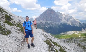 Klettersteig Averau - Rückweg, Tofana di Rozes im Hintergrund