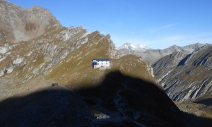 Hochtour Rötspitze - Aufstieg, Rückblick Lenkjöchlhütte
