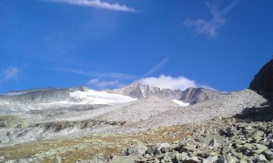 Hochtour Hochalmspitze - oberhalb Gießener Hütte mit Blick zum Gipfel
