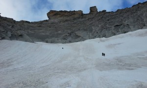 Hochtour Hochalmspitze - Abstieg Rudolstädter Weg mit Blick zu den Steinernen Mandln