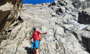 Bergtour Kreuzspitze - Abstieg Normalweg über Rampe