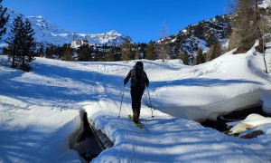 Skihochtour Köllkuppe - Zustieg, Blick zur Zufallhütte
