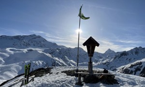 Skihochtour Köllkuppe - Marteller Hütte, Blick zur Zufallspitze und Königsspitze