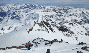 Skihochtour Zufallspitze, Cevedale - Gipfelgrat, Rückblick
