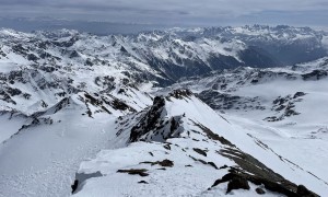 Skihochtour Zufallspitze, Cevedale - Gipfelgrat, Rückblick