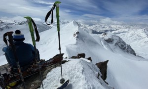Skihochtour Zufallspitze, Cevedale - Gipfelsieg Zufallspitze, Blick zur Cevedale