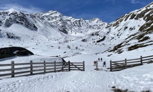 Skihochtour Veneziascharte - Rückweg im Plimabachtal