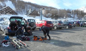 Skihochtour Breithorn - Start Parkplatz Cervinia Skihochtour Breithorn - Start Parkplatz Cervinia
