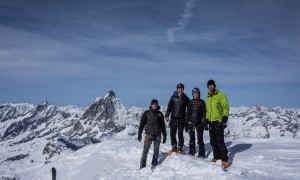 Skihochtour Breithorn - Gipfelsieg Skihochtour Breithorn - Gipfelsieg
