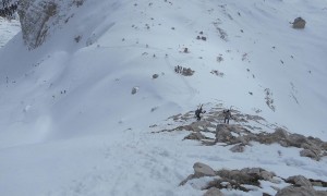 Skitour Seekofel - Rückblick zur Ofenscharte