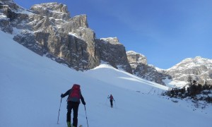 Skitour Östliche Puezspitze - Aufstieg Zwischenkofeltal