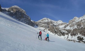 Skitour Östliche Puezspitze - Aufstieg Zwischenkofeltal