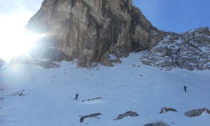 Skitour Östliche Puezspitze - Einstieg Rinne