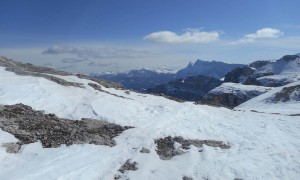 Skitour Östliche Puezspitze - mit Blick zur Neuner- und Zehnerspitze