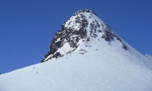 Skitour Zuckerhütl - Rückblick vom Pfaffensattel