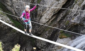 Klettersteig Verborgene Welt - vierte Seilbrücke