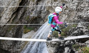 Klettersteig Verborgene Welt - vierte Seilbrücke