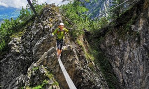 Klettersteig Verborgene Welt - vierte Seilbrücke