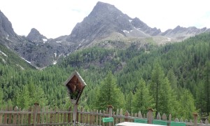 Klettersteig Verborgene Welt - Kerschbaumeralm, Blick zum Simonskopf