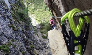 Klettersteig Verborgene Welt - im Steig