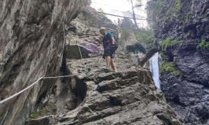 Klettersteig Verborgene Welt - im Steig