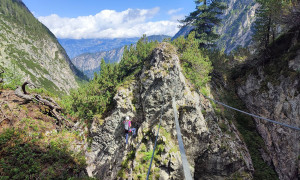 Klettersteig Verborgene Welt - im Steig