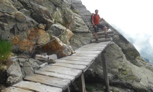 Bergtour Fernerköpfl - Aufstieg über Treppe