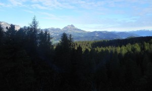 Bergtour Heiligkreuzkofel - Blick zum Peitlerkofel