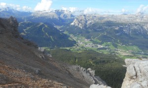 Bergtour Heiligkreuzkofel - Blick ins Gadertal