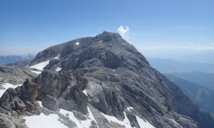 Klettersteig Königsjodler - Hoher Kopf, Blick zum Gipfel