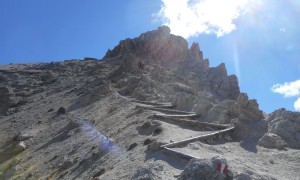 Bergtour Sassongher - Aufstieg von der Scharte