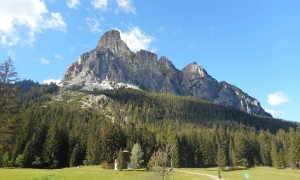 Bergtour Sassongher - Rückblick zum Gipfel